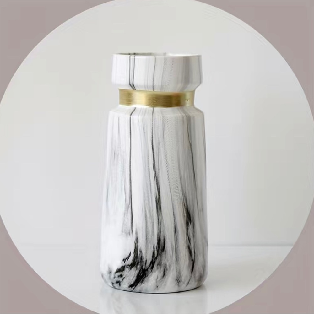 Marble Texture Ceramic Vase - Decor - Picture 4 of 10